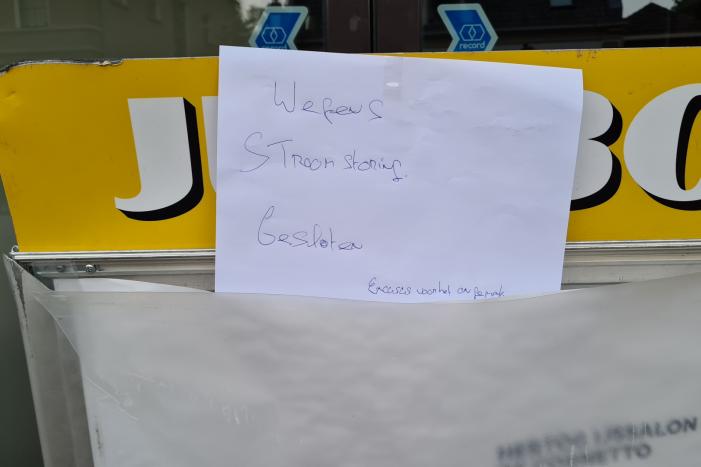 Restaurants en supermarkt dicht door stroomstoring