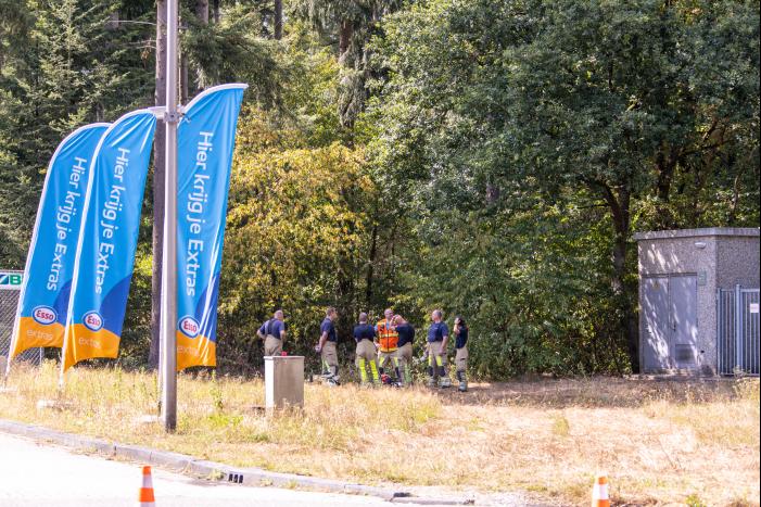 Brandstoflekkage bij Esso tankstation