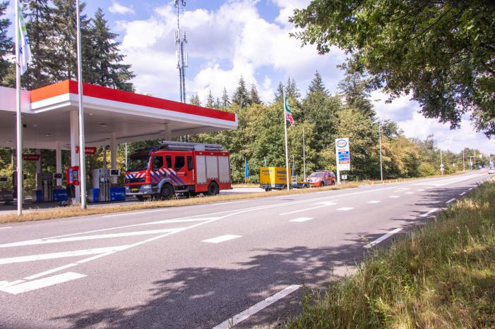 Brandstoflekkage bij Esso tankstation