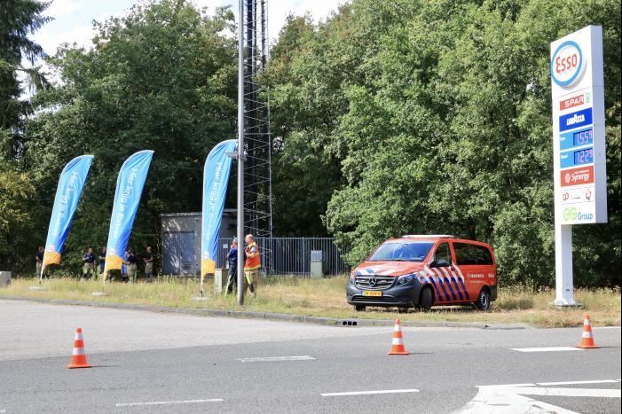 Brandstoflekkage bij Esso tankstation