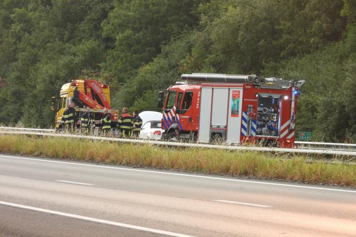 Autobrand blijkt pechgeval op snelweg