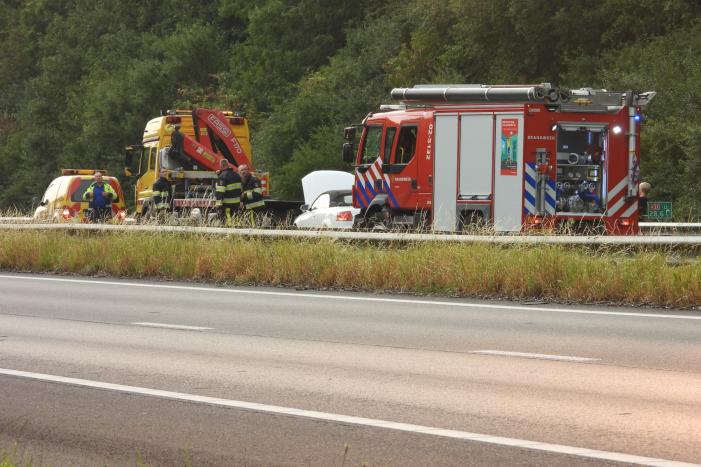 Autobrand blijkt pechgeval op snelweg