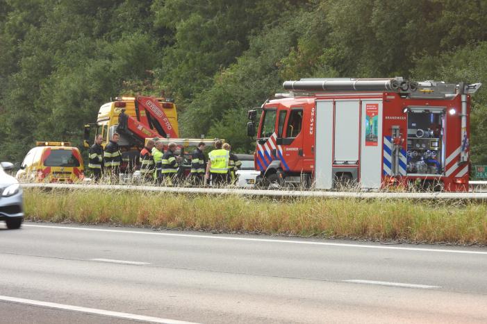Autobrand blijkt pechgeval op snelweg
