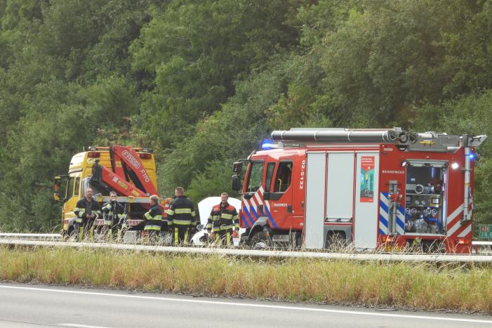 Autobrand blijkt pechgeval op snelweg