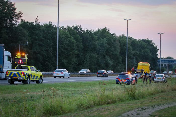 Incident op snelweg voor knooppunt Hoevelaken