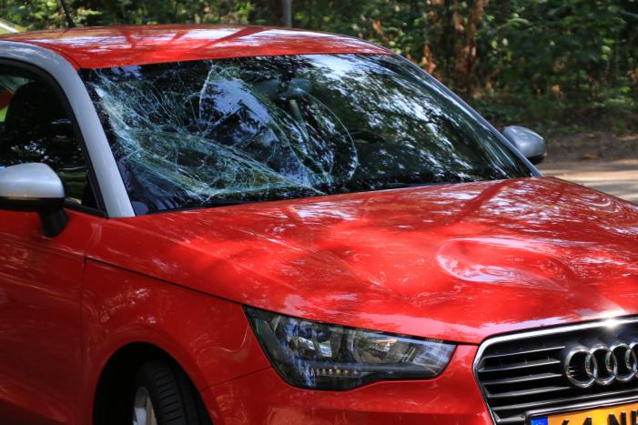 Mountainbiker flink gewond bij botsing op auto