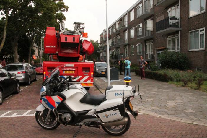 Brand in keuken van flatwoning