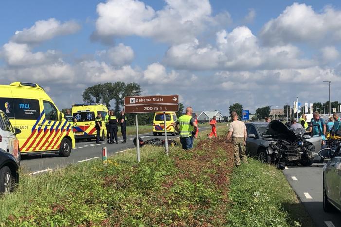 Motorrijder overleden bij frontale aanrijding met auto