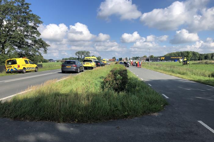 Motorrijder overleden bij frontale aanrijding met auto