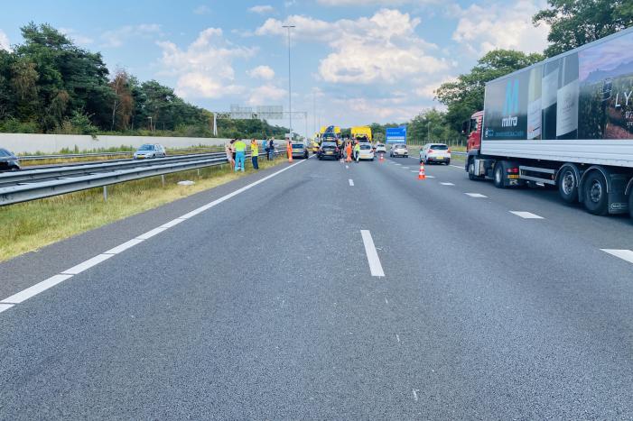 Vijf auto's betrokken bij verkeersongeval op snelweg