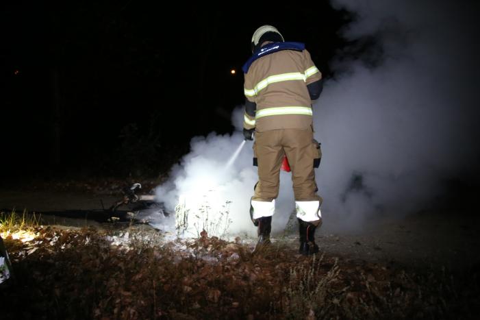 Scooter volledig uitgebrand