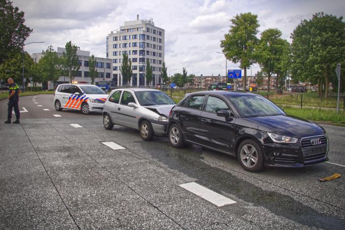 Kop-staartbotsing voor verkeerslicht