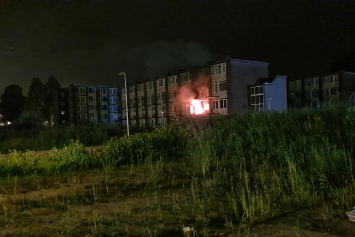 Uitslaande brand in leegstaande flat