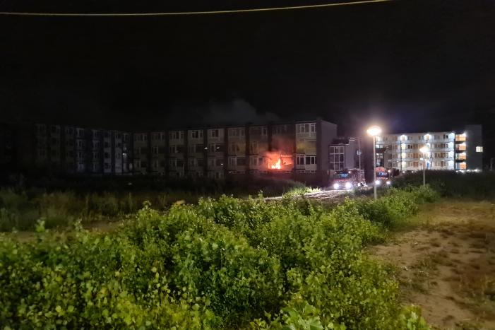 Uitslaande brand in leegstaande flat