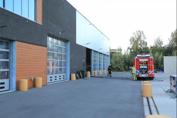 Brand in loods gemeentewerf