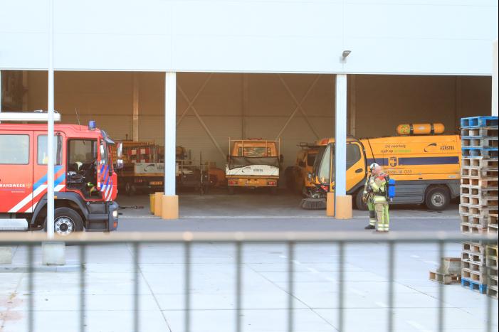 Brand in loods gemeentewerf