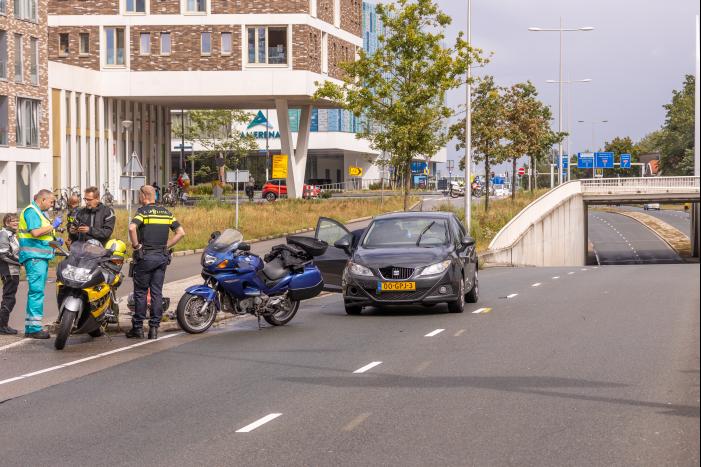 Motorrijders betrokken bij kop-staartbosting