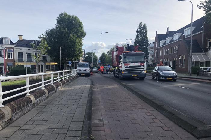 Fietser gewond bij aanrijding met vrachtwagen