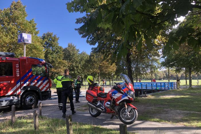 Brand in parkeergarage Malieveld