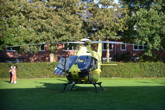 Traumahelikopter landt voor incident