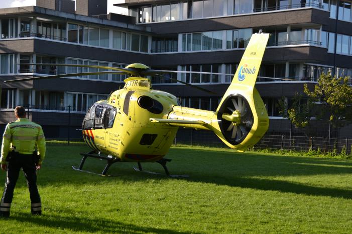 Traumahelikopter landt voor incident