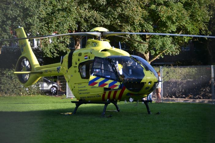 Traumahelikopter landt voor incident