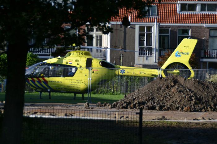Traumahelikopter landt voor incident