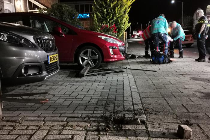 Twee gewonden na val met brommer