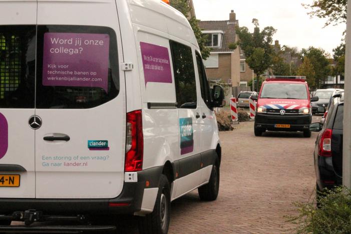 Gasleiding geraakt door graafwerkzaamheden