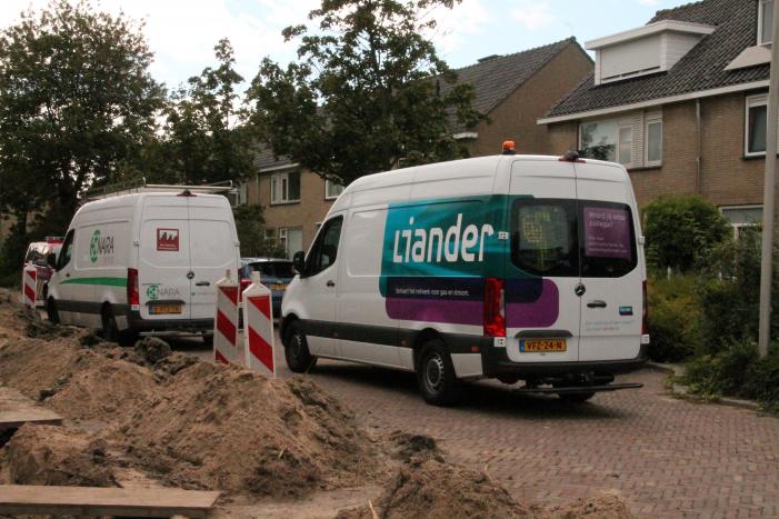 Gasleiding geraakt door graafwerkzaamheden