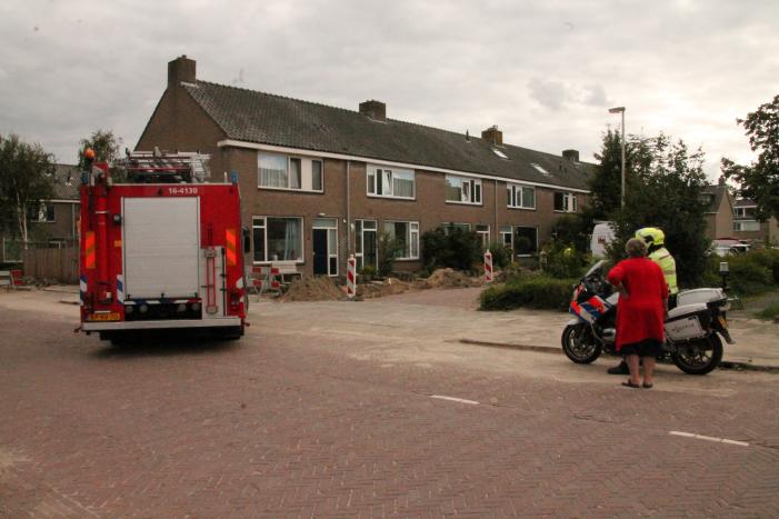 Gasleiding geraakt door graafwerkzaamheden