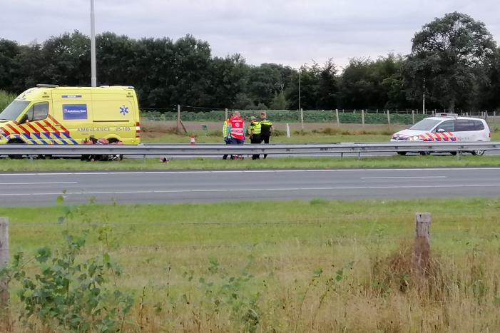 Motorrijder gewond bij ongeval op snelweg