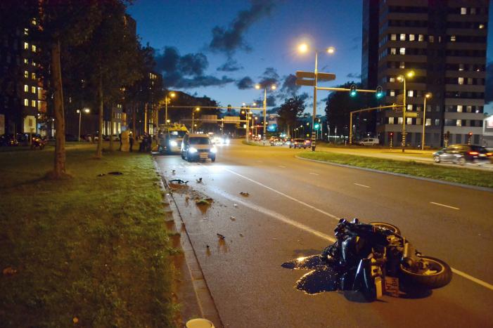 Motor flink beschadigd na ongeval met auto