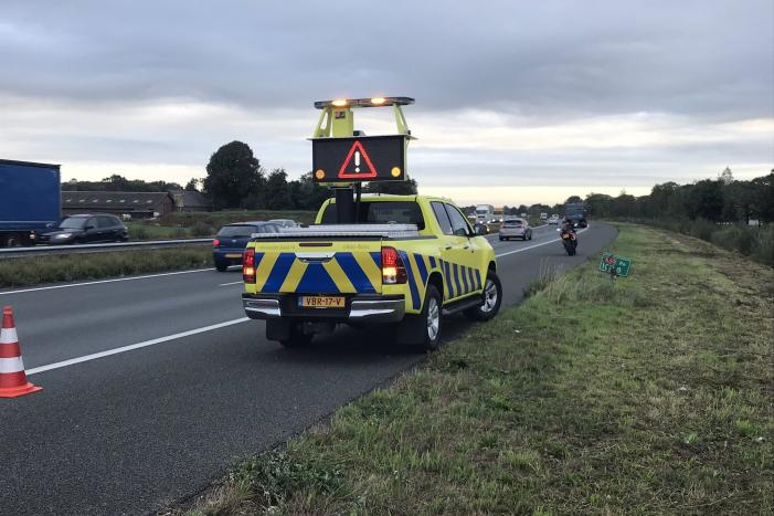 Kawasaki Ninja motor achtergelaten op vluchtstrook A50