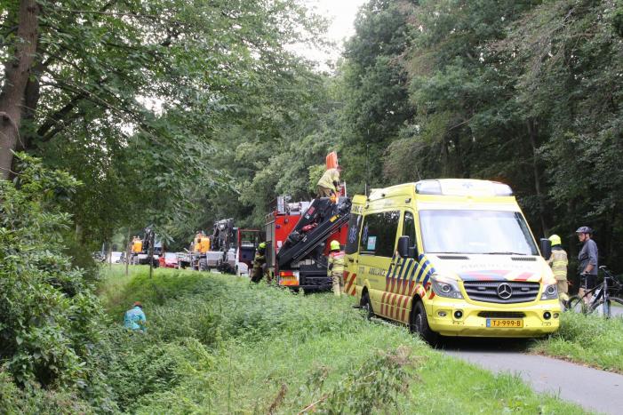 Persoon in greppel gevallen