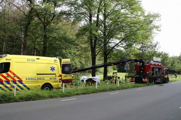Persoon in greppel gevallen