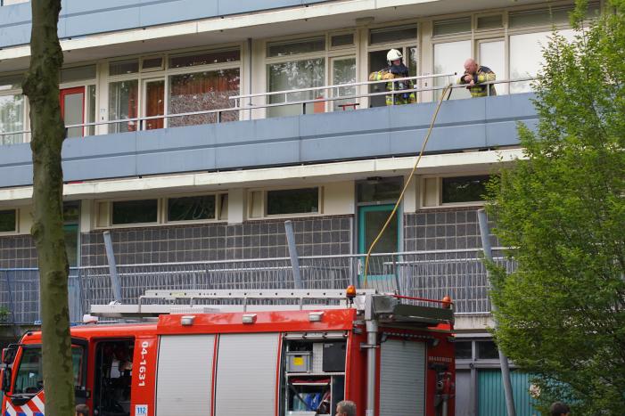 Brand op tweede verdieping flatgebouw