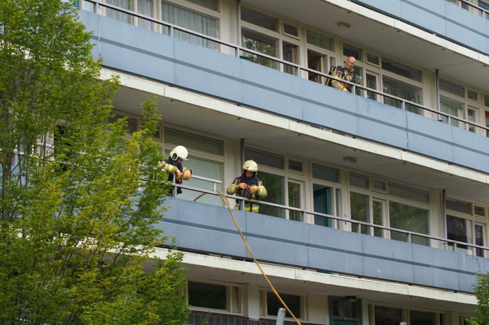 Brand op tweede verdieping flatgebouw