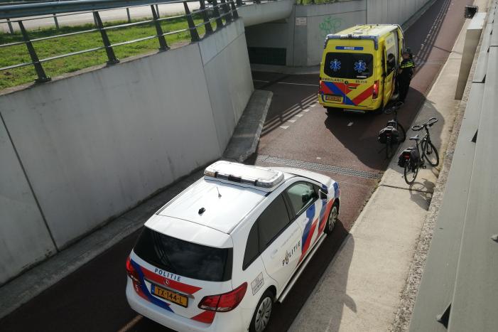 Fietser komt ten val