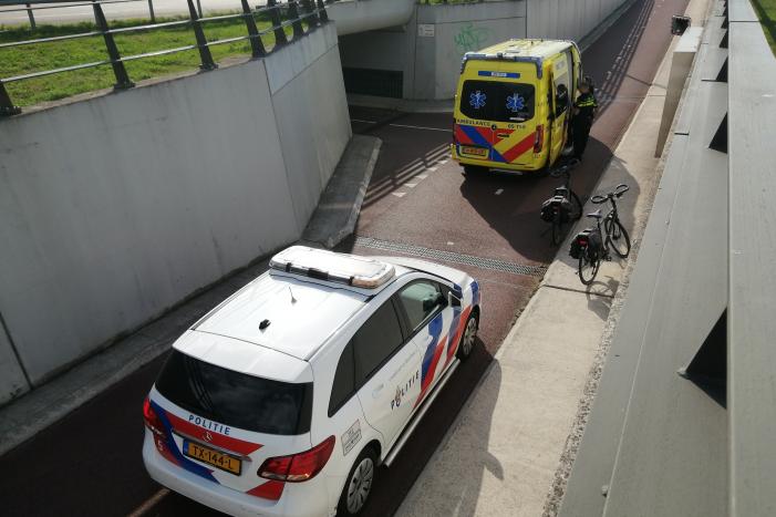 Fietser komt ten val