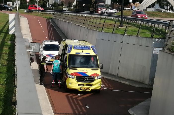 Fietser komt ten val