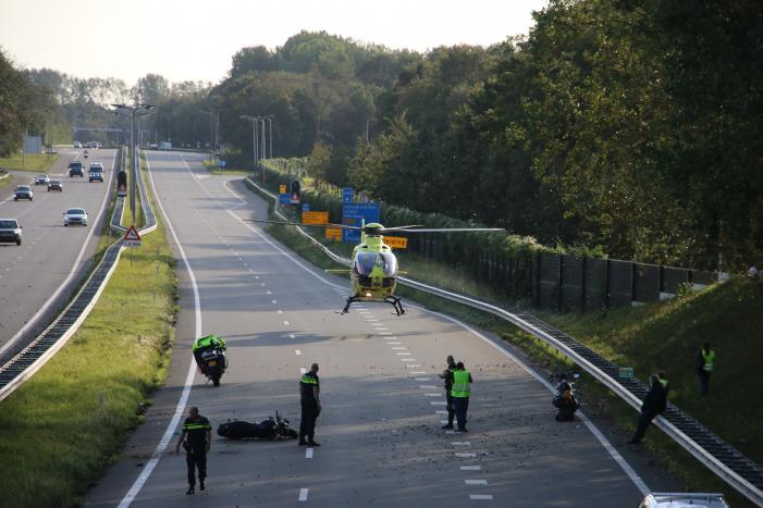 Motorrijder zwaargewond na ongeval