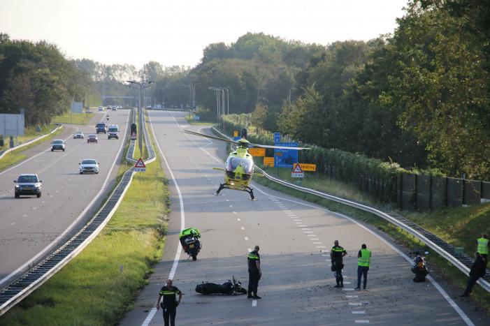 Motorrijder zwaargewond na ongeval