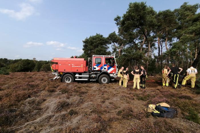 Brand in natuurgebied snel geblust