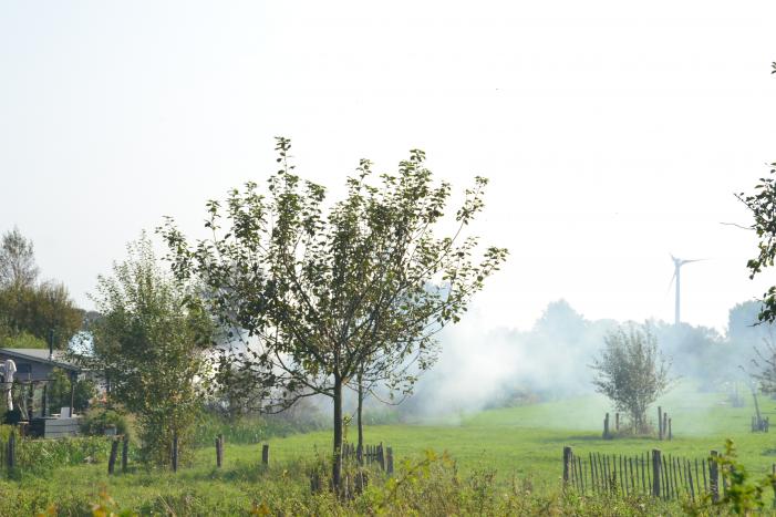 Tuinhuis volledig uitgebrand
