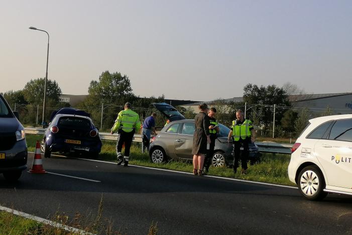 Veel schade na kop-staart botsing