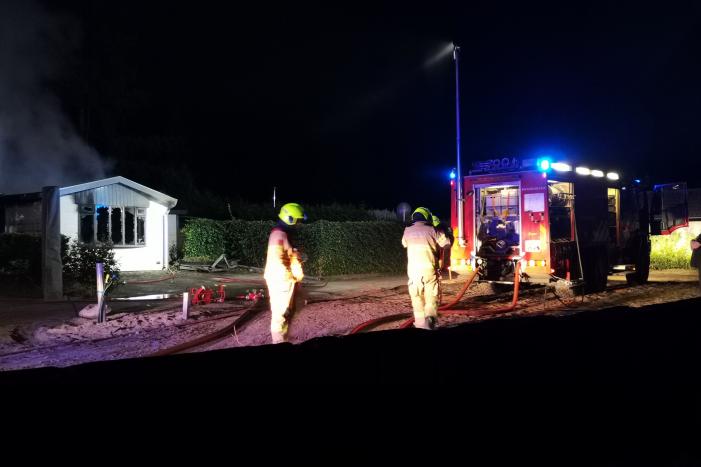 Flinke uitslaande brand in chalet