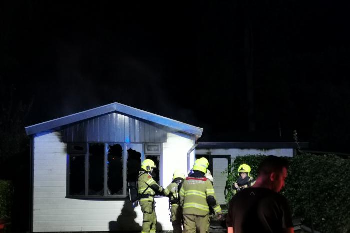 Flinke uitslaande brand in chalet