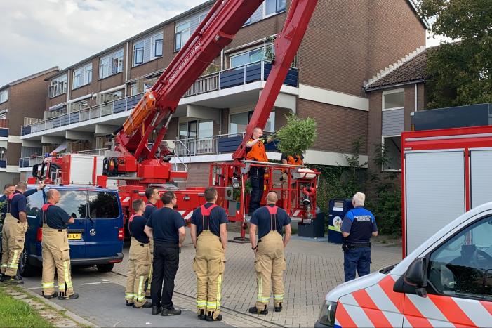 Politie haalt meerdere wietplanten van balkon