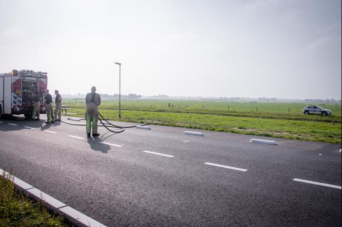 Brandende barbecue-resten snel geblust